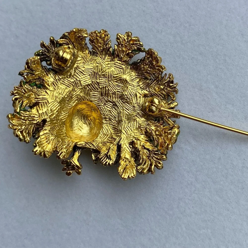 Vintage Peacock Brooch